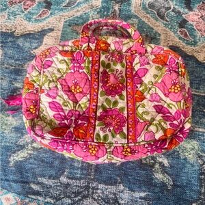 Vera Bradley Pink and Orange Floral Cosmetic Bag